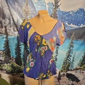 ODILLE  ANTHROPOLOGY 100% SILK TOP